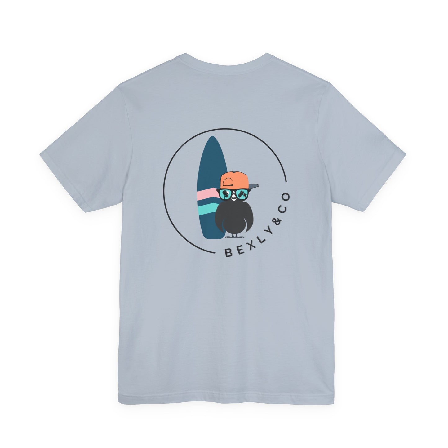 Unisex Stylish Tee- Surfer Blue Board