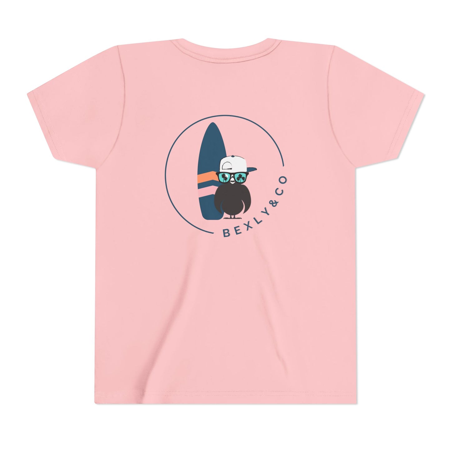 Surfing Adventure Youth Short Sleeve Tee - Fun Beach Logo Design