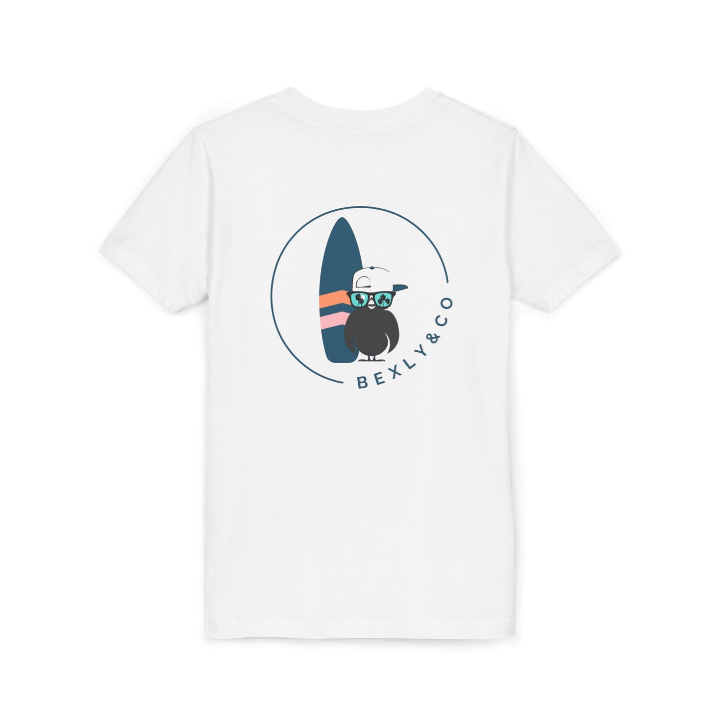 Surfing Adventure Youth Short Sleeve Tee - Fun Beach Logo Design