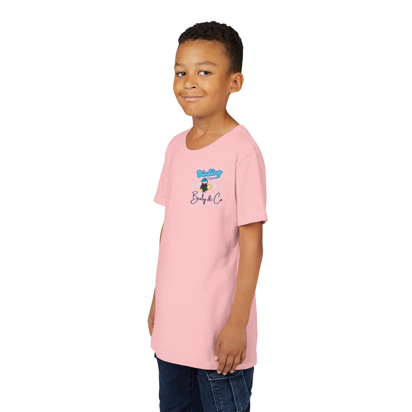 Youth Unisex Short Sleeve Tee - Fun 'Dinking Champ' Design for Active Kids