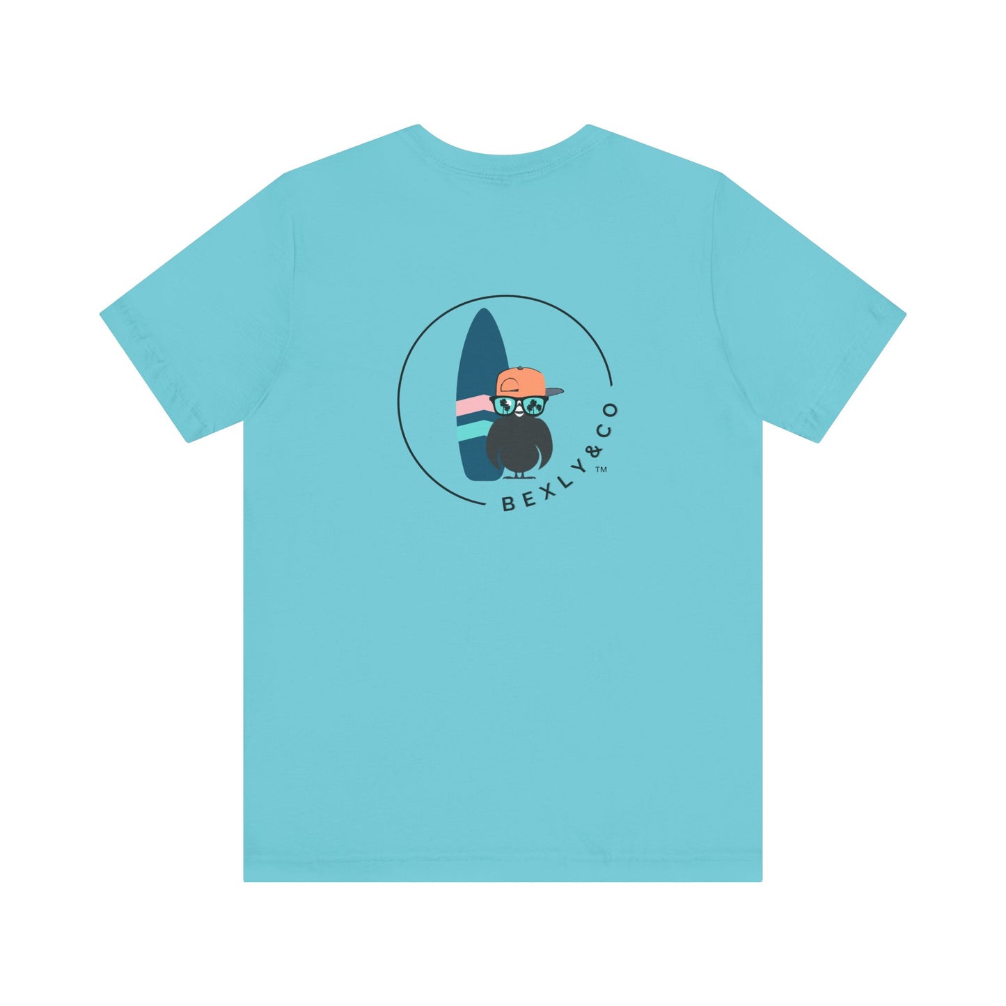 Unisex Stylish Tee- Surfer Blue Board