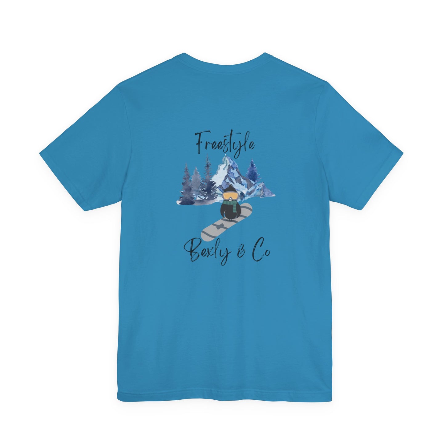 Freestyle Snowboarding Unisex Tee with Mountain Graphic