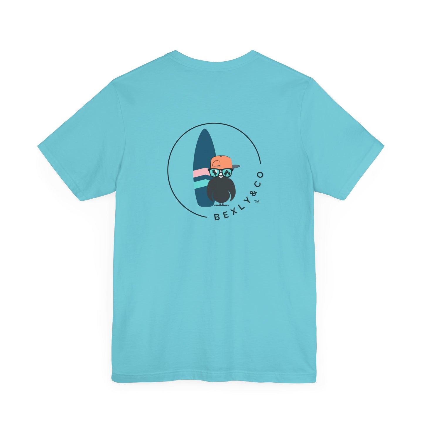 Unisex Stylish Tee- Surfer Blue Board