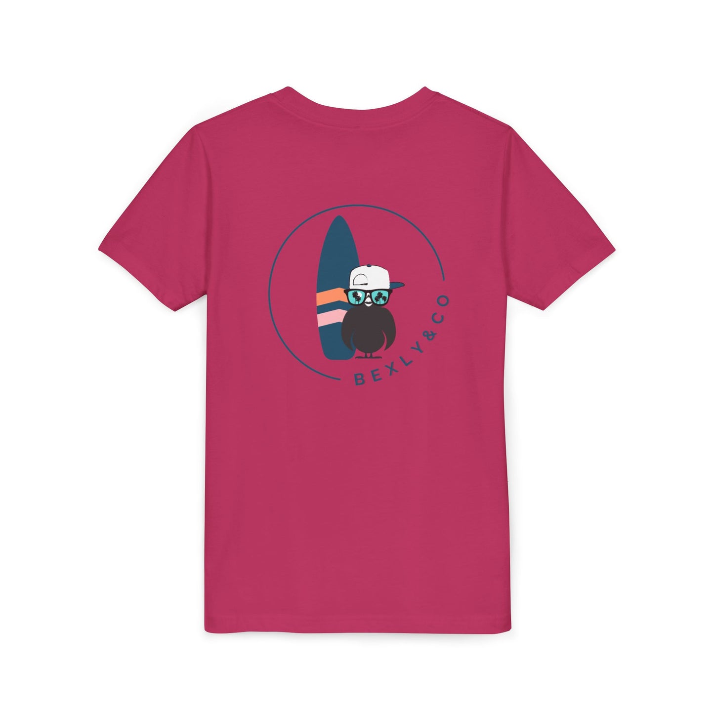 Surfing Adventure Youth Short Sleeve Tee - Fun Beach Logo Design