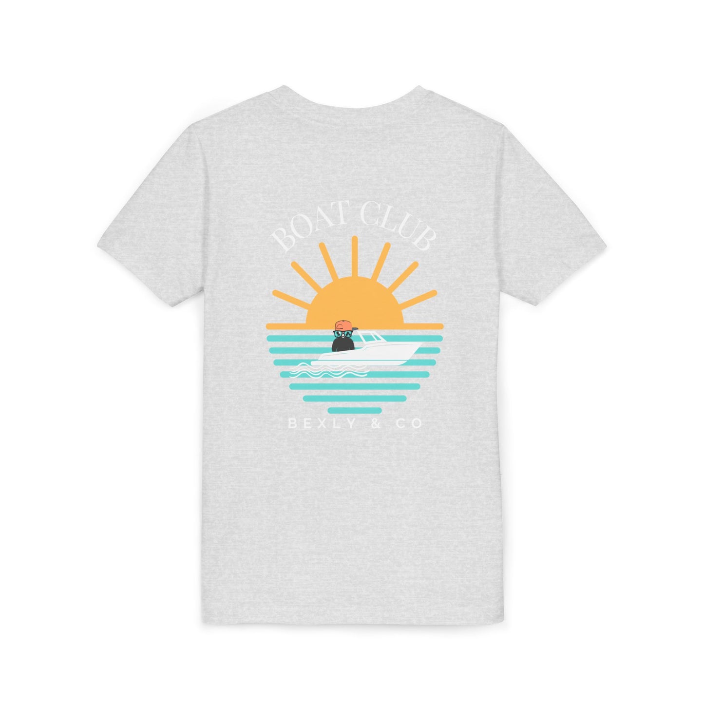 Youth Boat Club Short Sleeve Tee - Sunset Vibes T-Shirt for Young Adventurers
