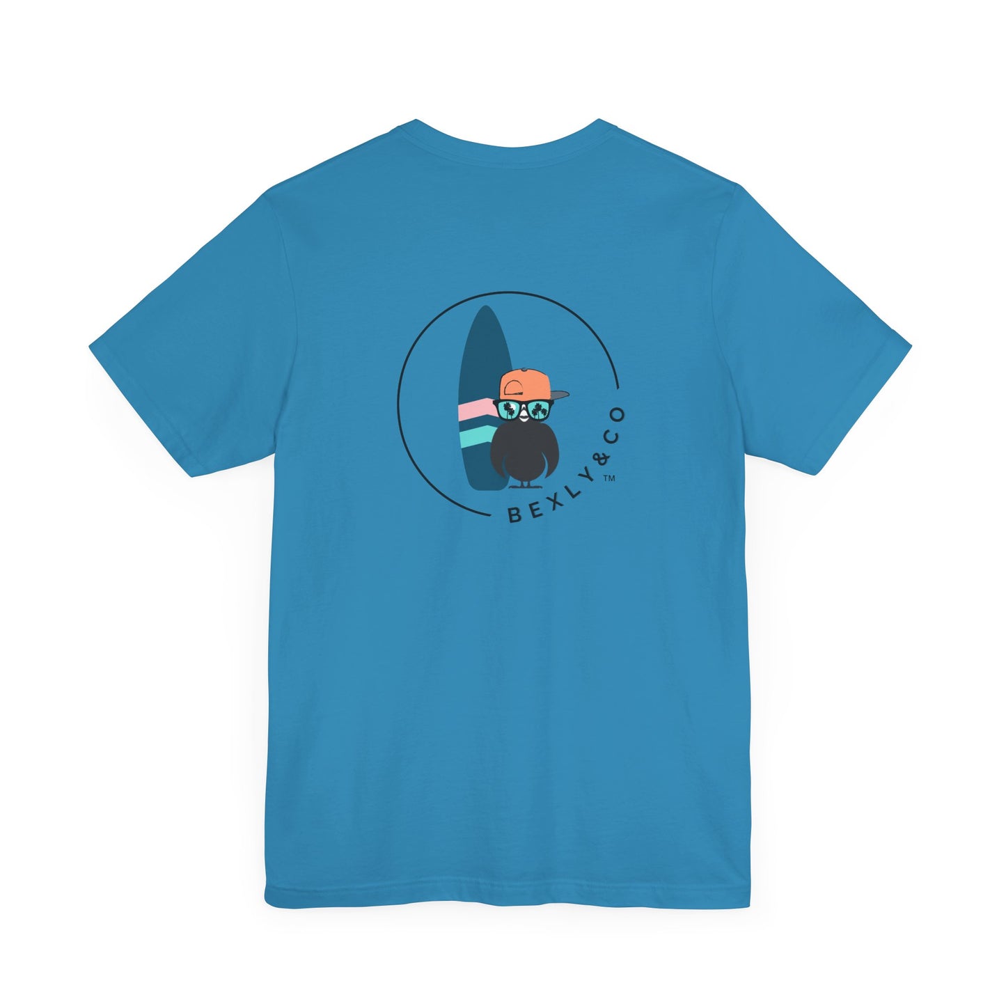 Unisex Stylish Tee- Surfer Blue Board