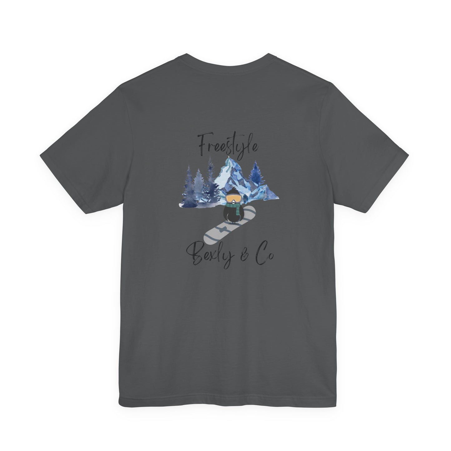 Freestyle Snowboarding Unisex Tee with Mountain Graphic