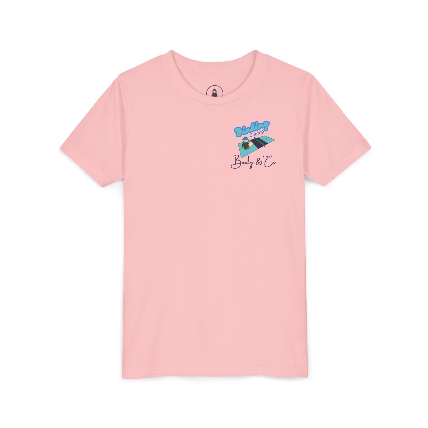 Youth Short Sleeve Tee - Dinking Champ Design for Young Athletes