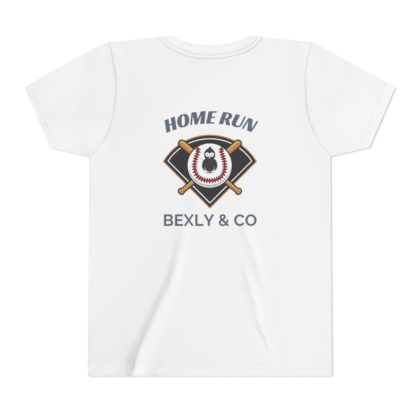 Home Run Youth Short Sleeve Tee - Baseball Tee for Kids