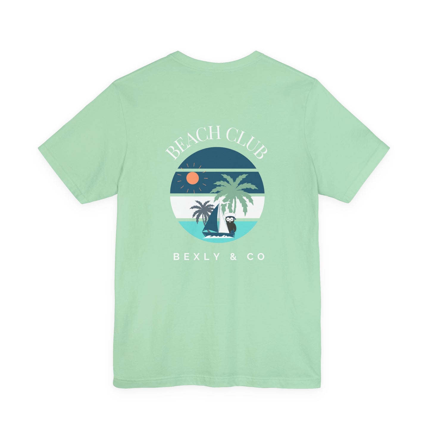 Beach Club Graphic Tee | Summer Vibe T-Shirt, Unisex Casual Wear, Perfect for Beach Days, Gift for Vacation Lovers, Palm Tree Design