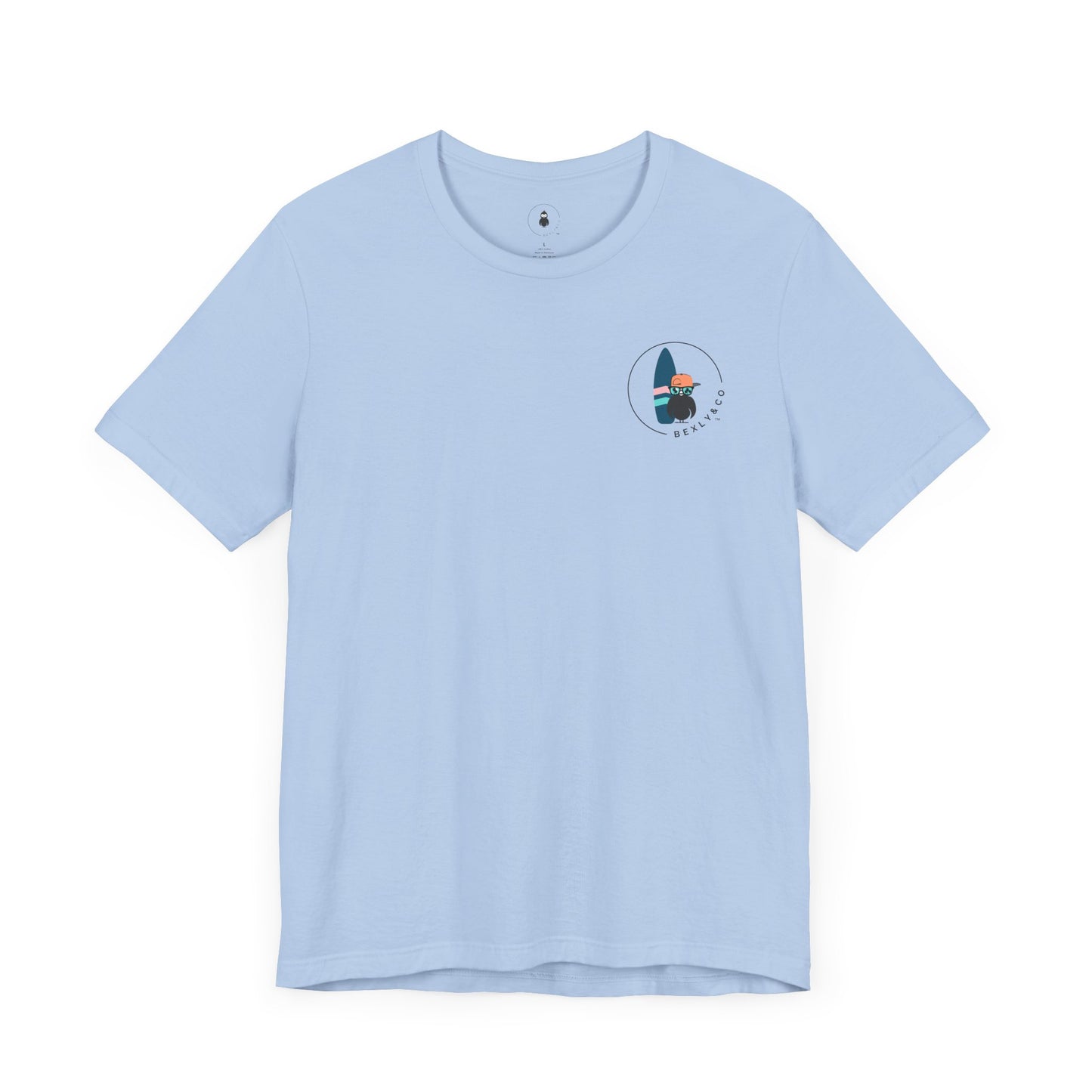 Unisex Stylish Tee- Surfer Blue Board