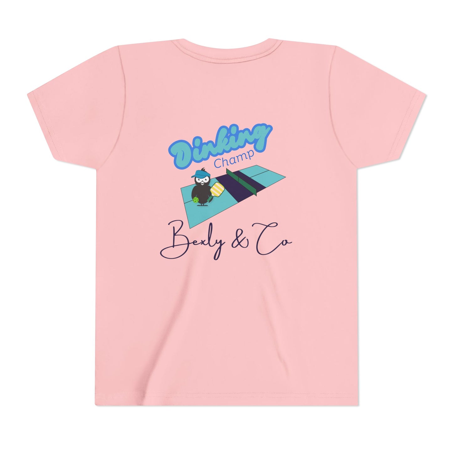 Youth Short Sleeve Tee - Dinking Champ Design for Young Athletes