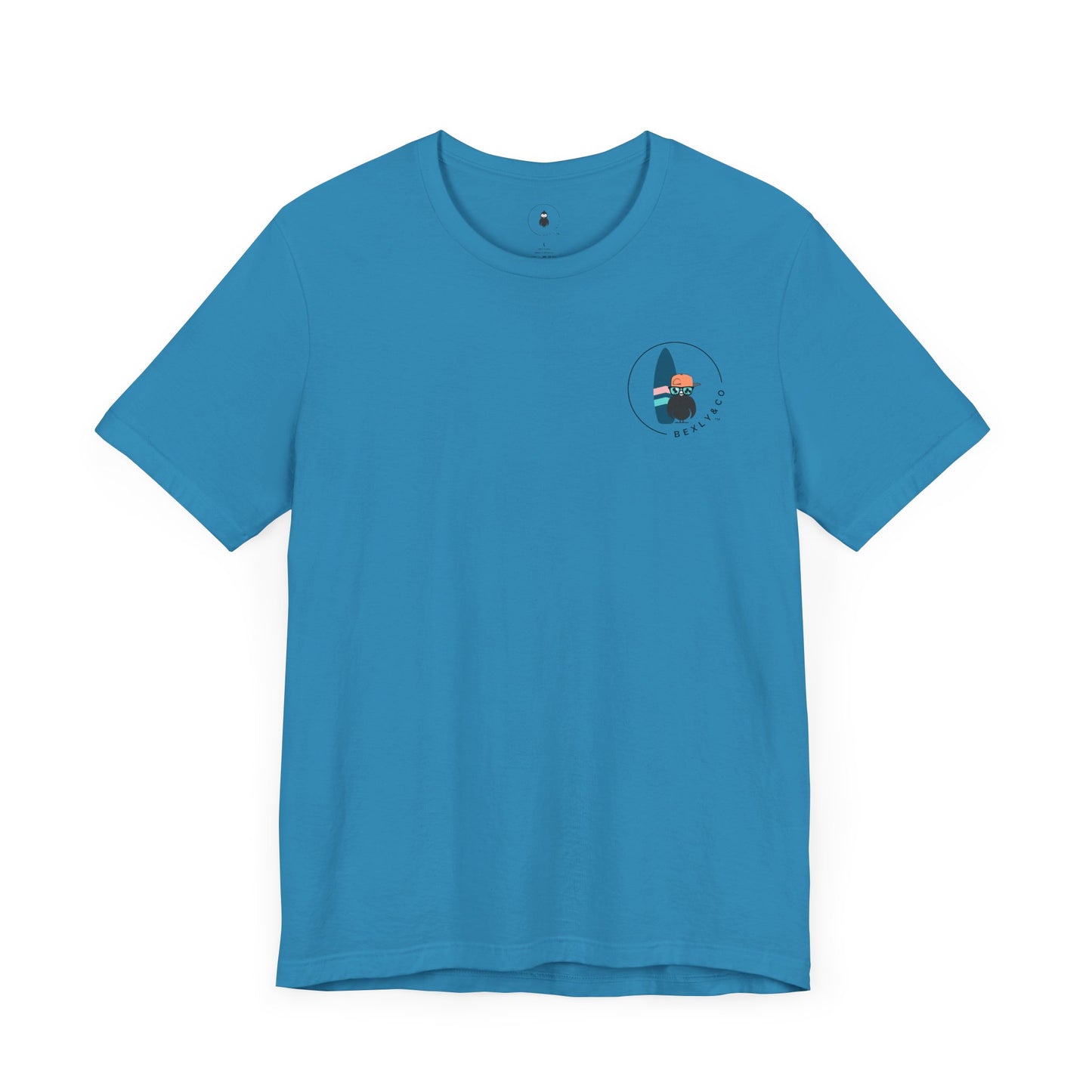 Unisex Stylish Tee- Surfer Blue Board