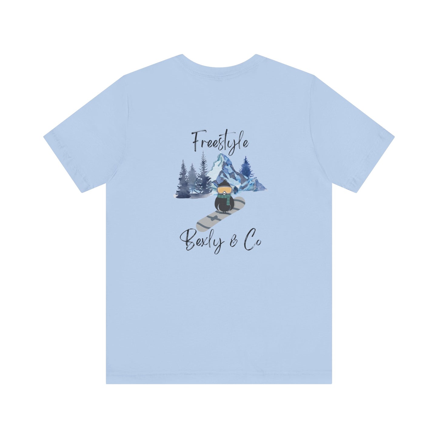 Freestyle Snowboarding Unisex Tee with Mountain Graphic