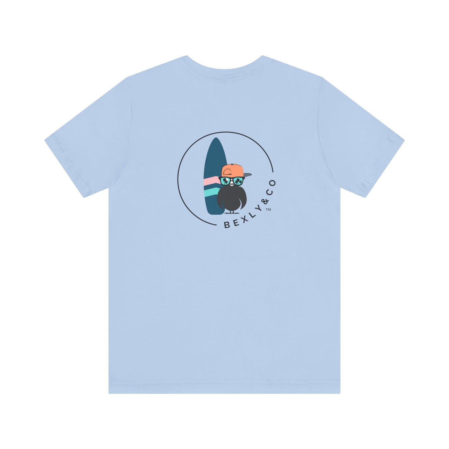 Unisex Stylish Tee- Surfer Blue Board