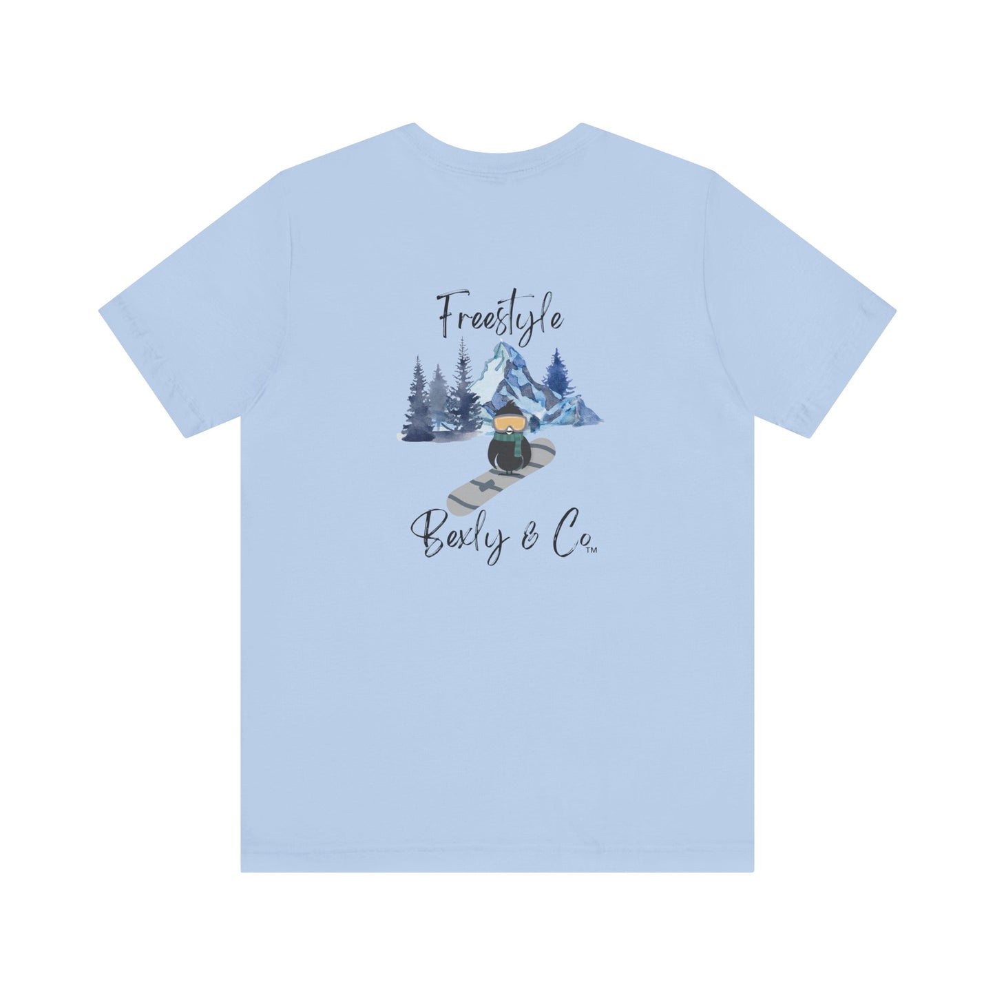Freestyle Snowboarding Unisex Tee with Mountain Graphic