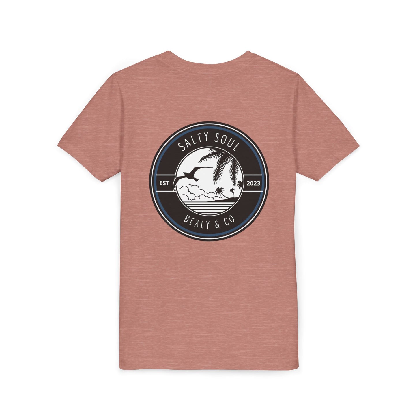 Salty Soul Youth Tee, Beach Vibes Shirt, Summer Fun Top, Kid's Vacation T-Shirt, Family Beach Day Outfit, Outdoor Adventure Wear