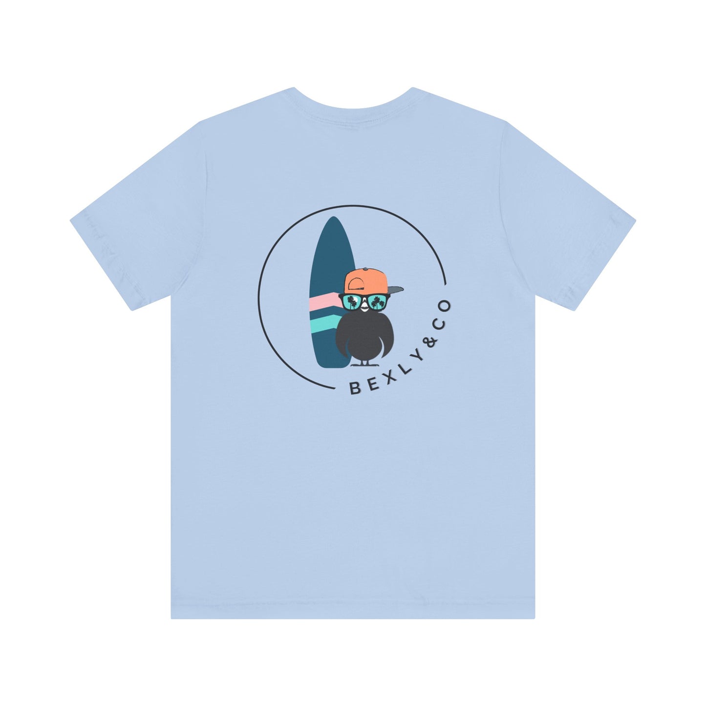Unisex Stylish Tee- Surfer Blue Board