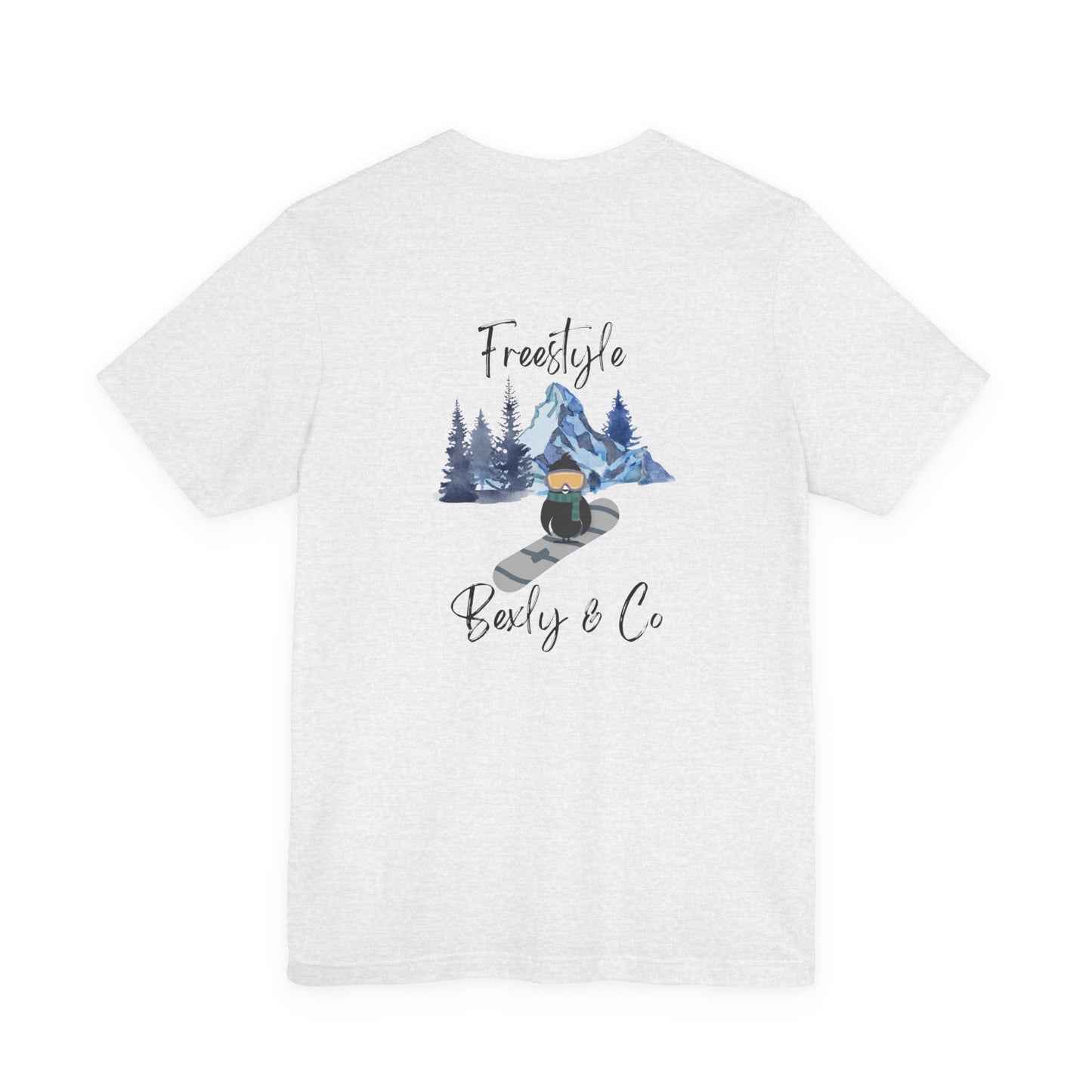 Freestyle Snowboarding Unisex Tee with Mountain Graphic