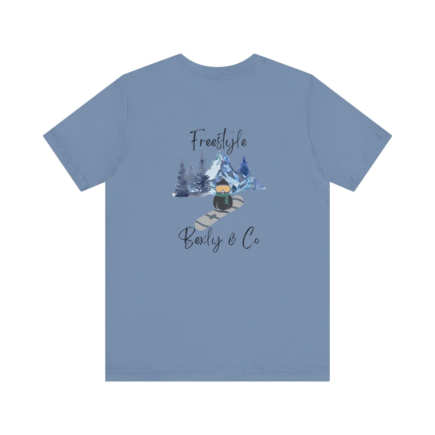 Freestyle Snowboarding Unisex Tee with Mountain Graphic
