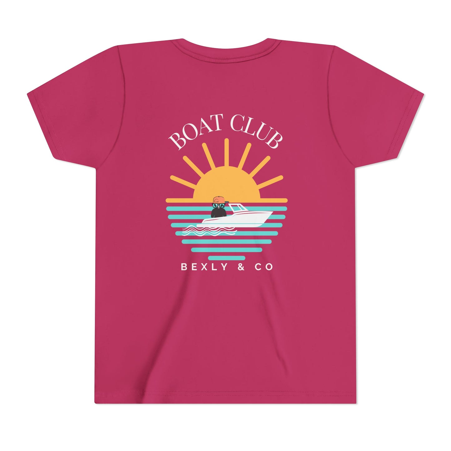 Youth Boat Club Short Sleeve Tee - Sunset Vibes T-Shirt for Young Adventurers