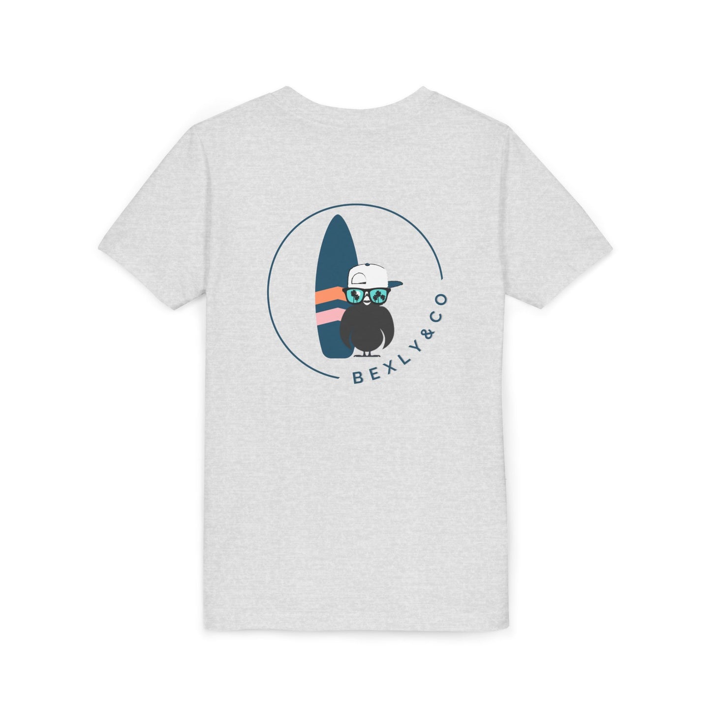 Surfing Adventure Youth Short Sleeve Tee - Fun Beach Logo Design
