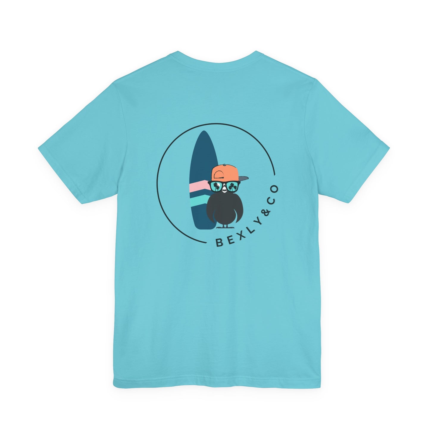 Unisex Stylish Tee- Surfer Blue Board