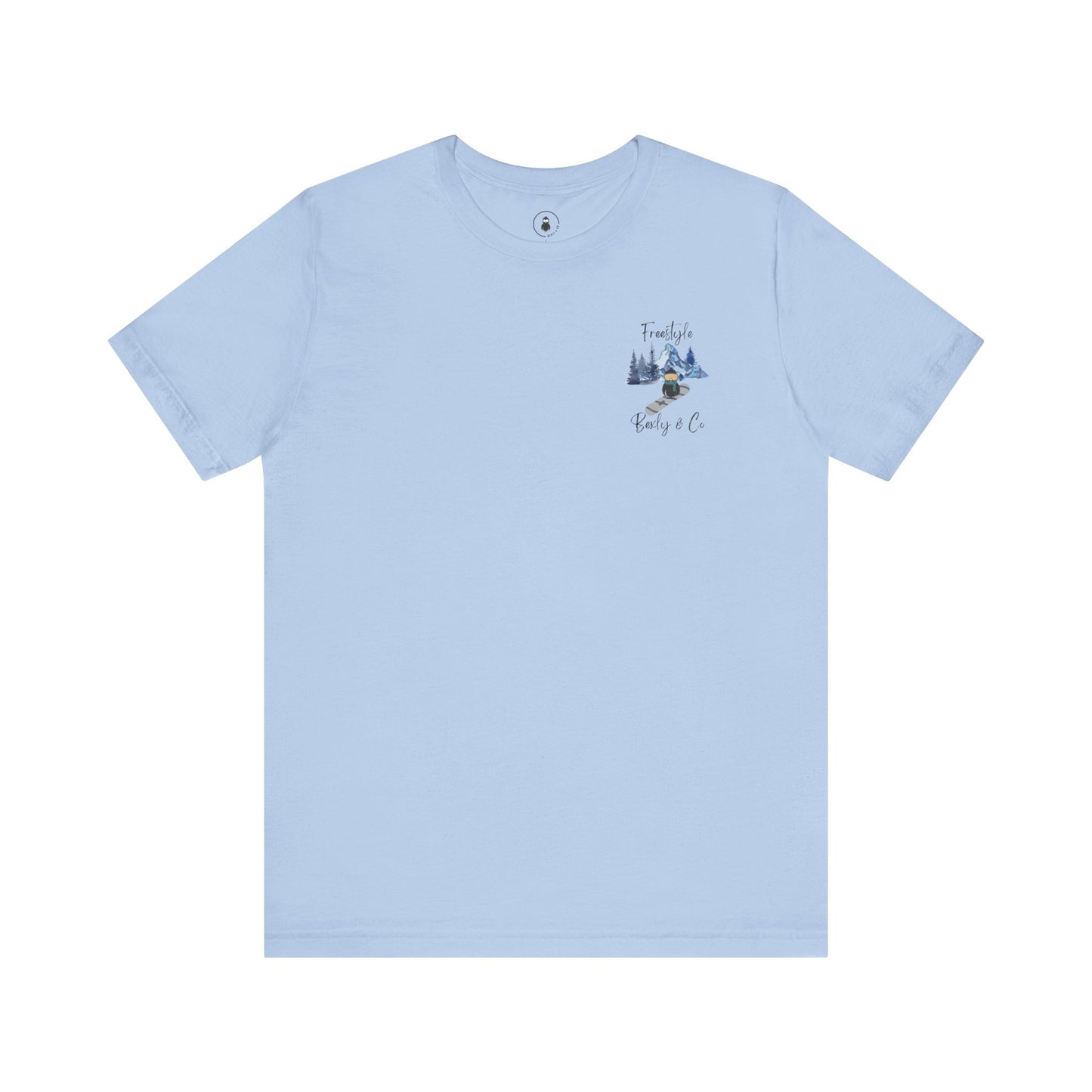 Freestyle Snowboarding Unisex Tee with Mountain Graphic
