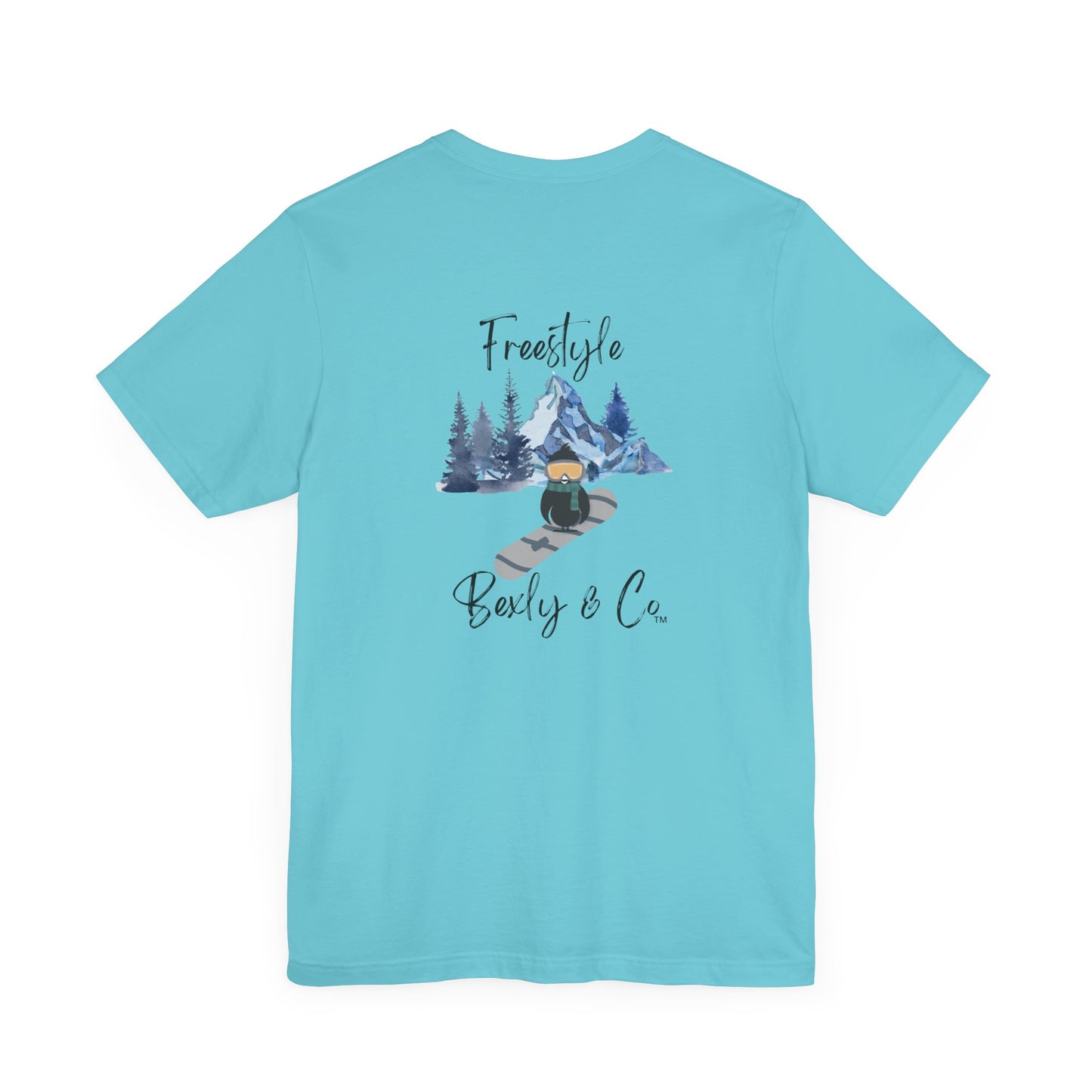 Freestyle Snowboarding Unisex Tee with Mountain Graphic