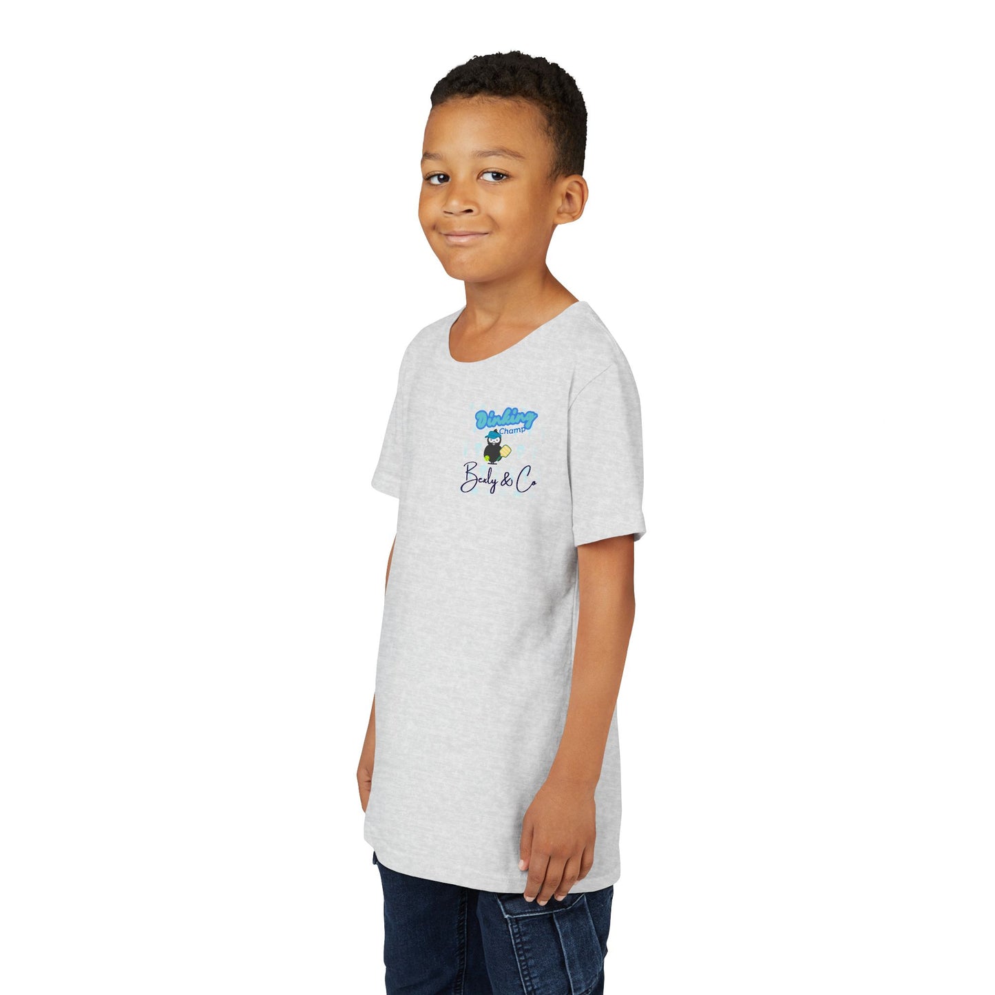 Youth Unisex Short Sleeve Tee - Fun 'Dinking Champ' Design for Active Kids