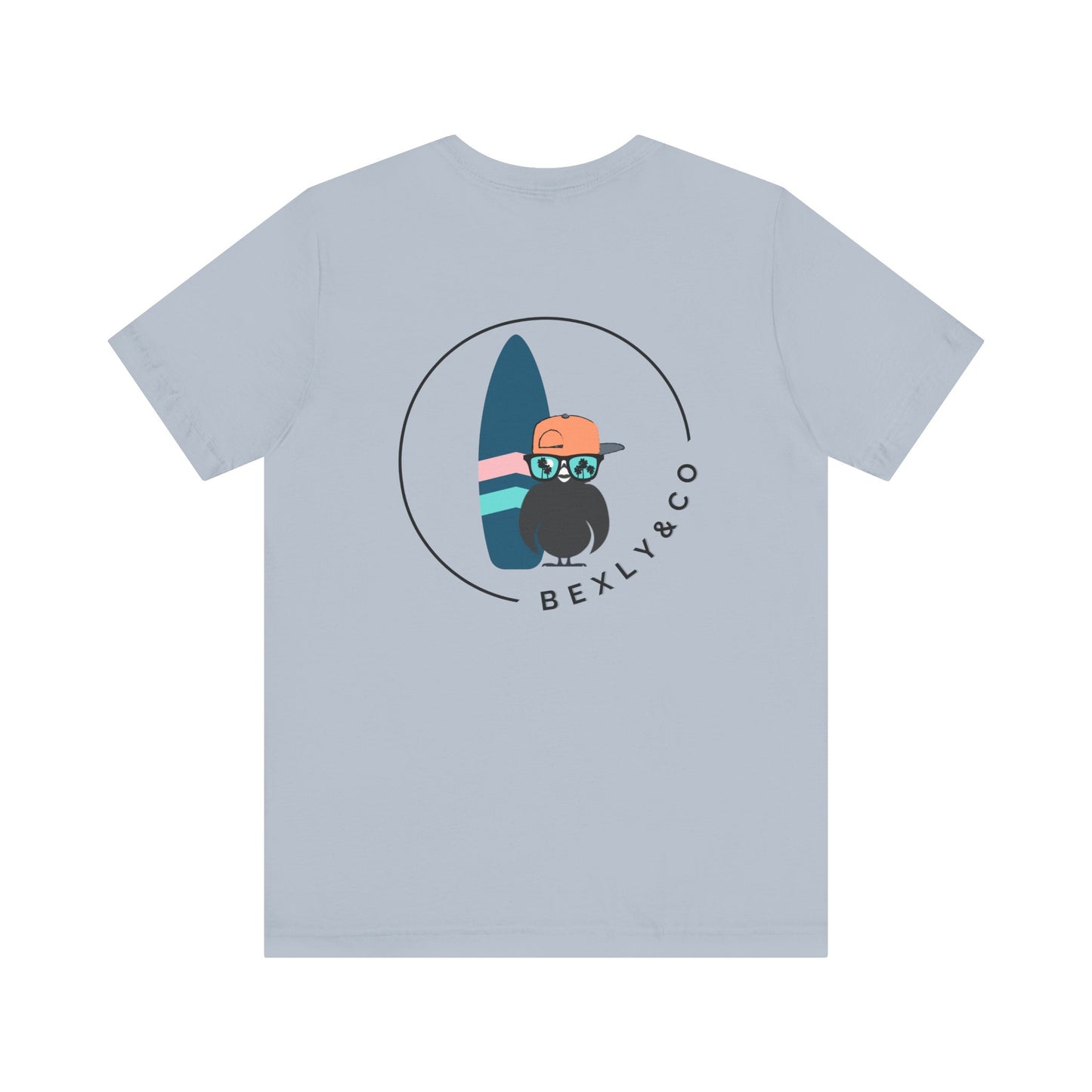 Unisex Stylish Tee- Surfer Blue Board