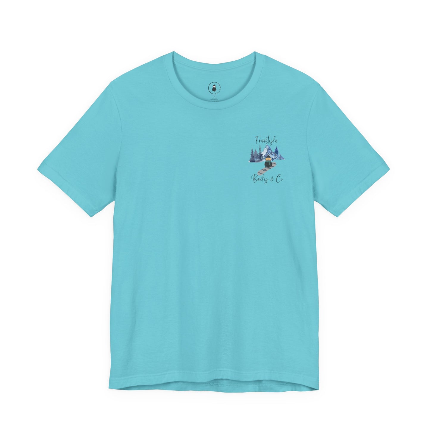 Freestyle Snowboarding Unisex Tee with Mountain Graphic