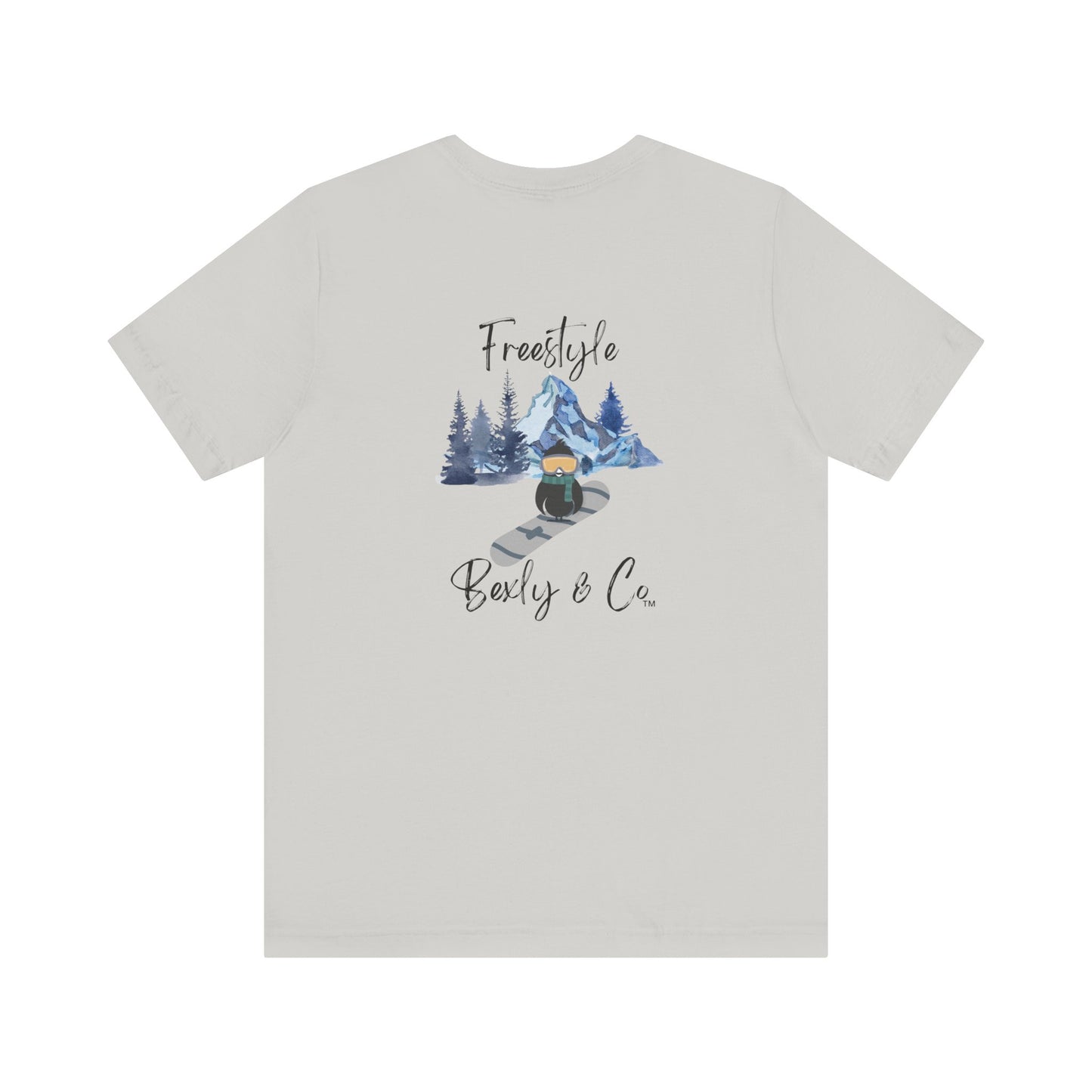 Freestyle Snowboarding Unisex Tee with Mountain Graphic
