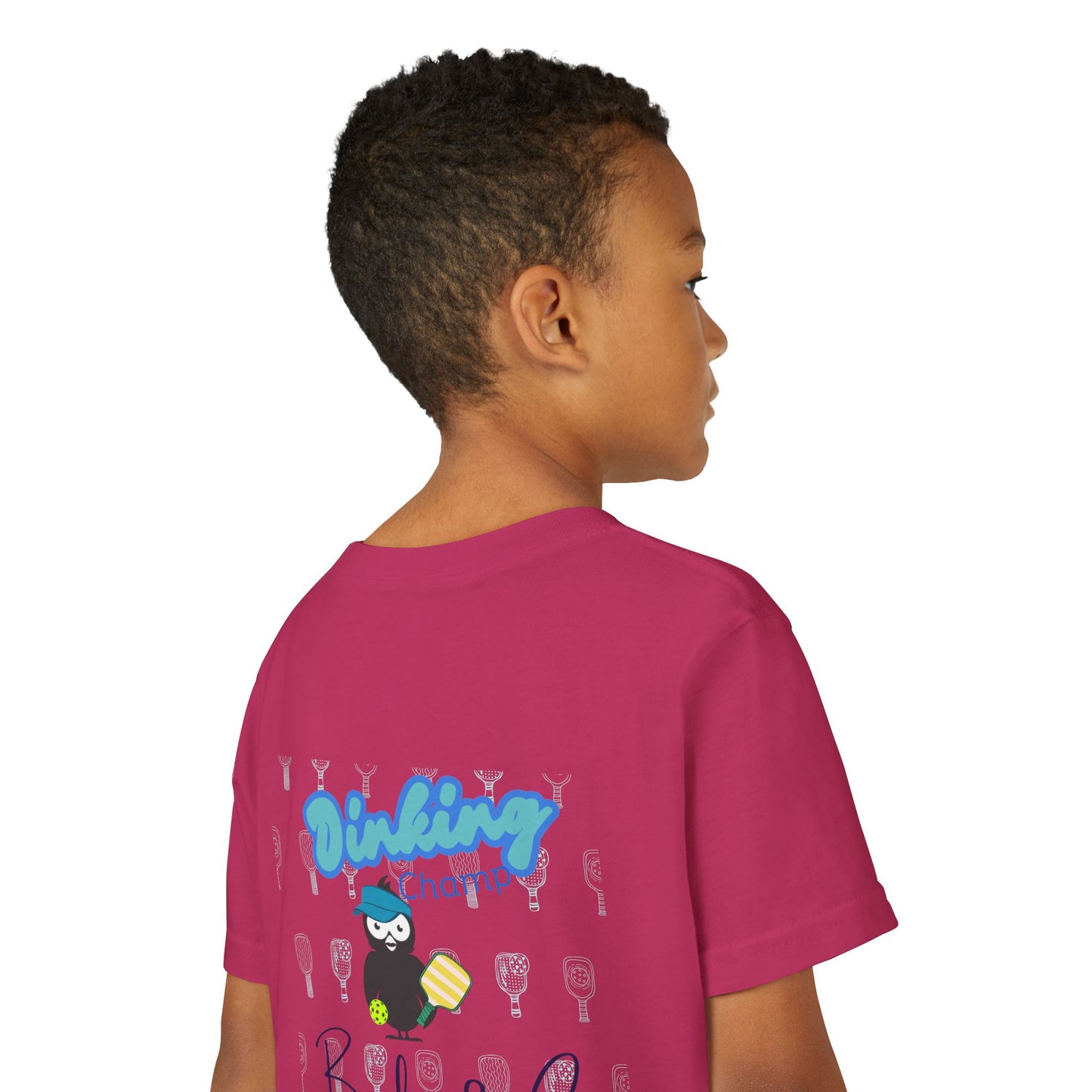 Youth Unisex Short Sleeve Tee - Fun 'Dinking Champ' Design for Active Kids