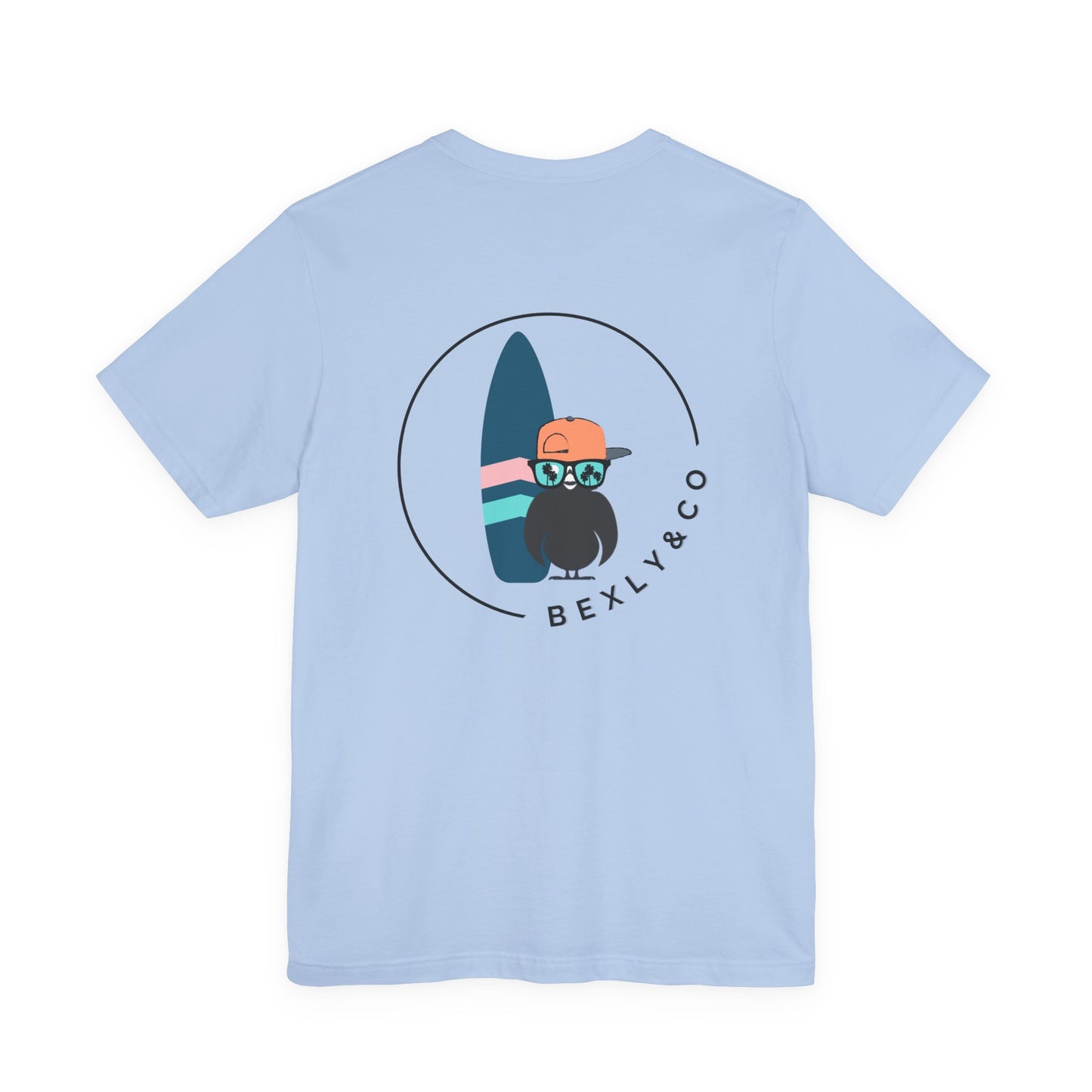 Unisex Stylish Tee- Surfer Blue Board