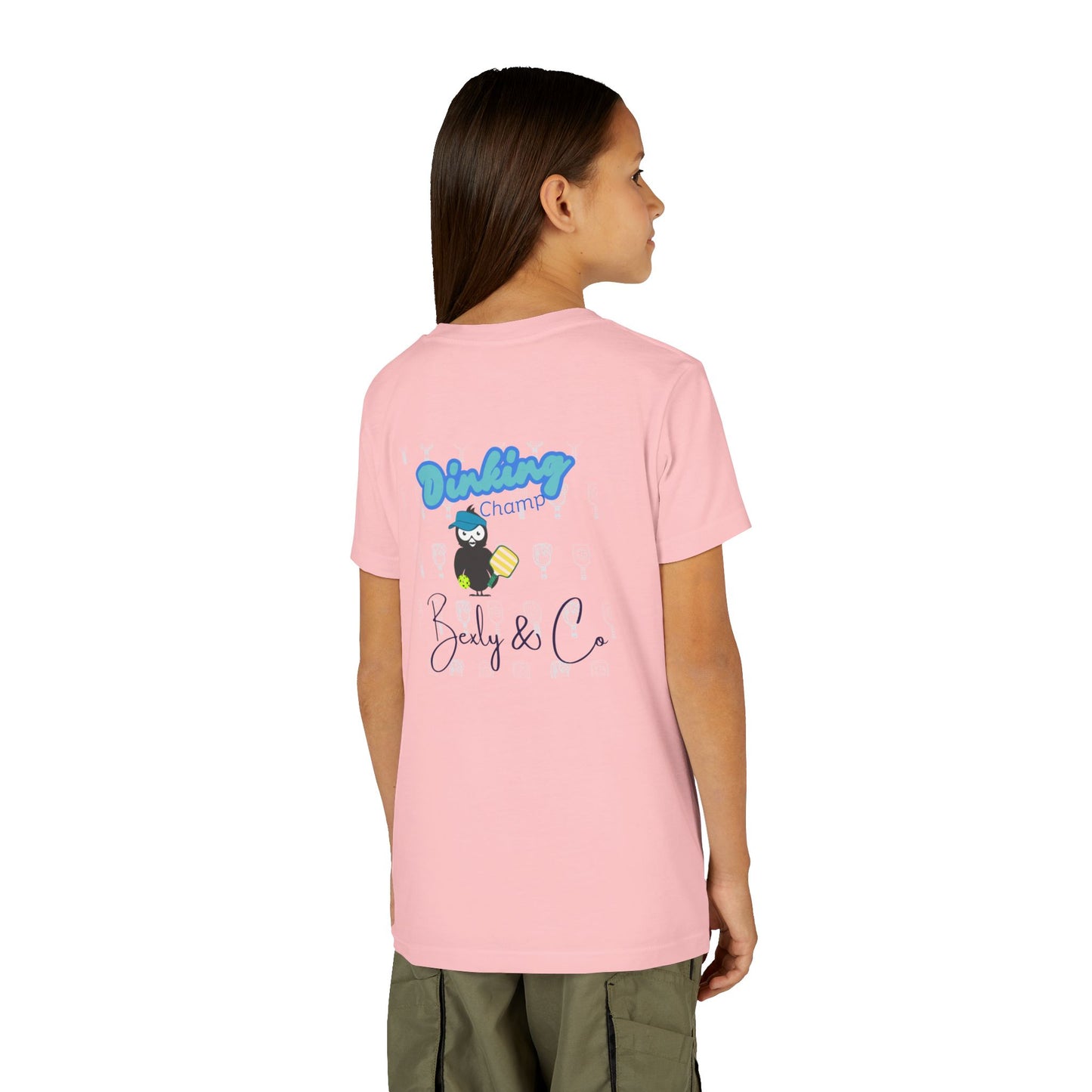 Youth Unisex Short Sleeve Tee - Fun 'Dinking Champ' Design for Active Kids