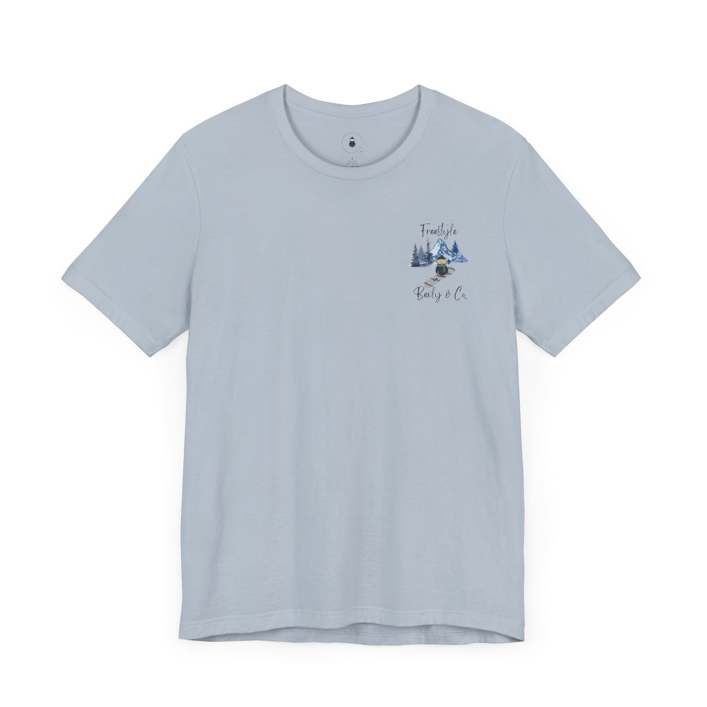 Freestyle Snowboarding Unisex Tee with Mountain Graphic