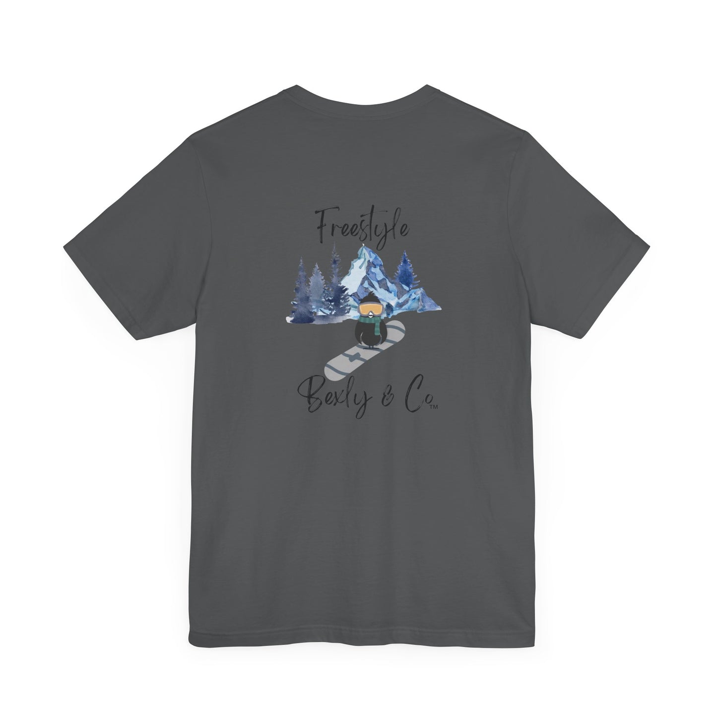 Freestyle Snowboarding Unisex Tee with Mountain Graphic