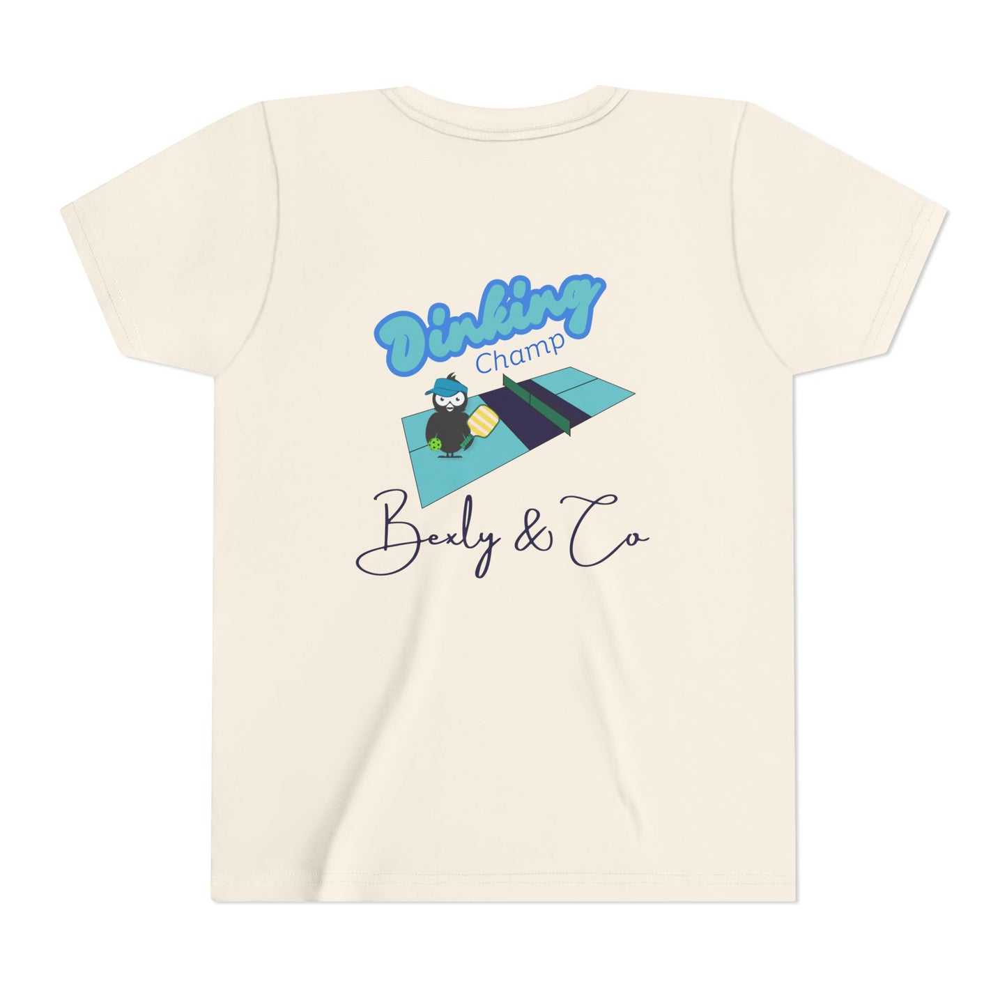 Youth Short Sleeve Tee - Dinking Champ Design for Young Athletes