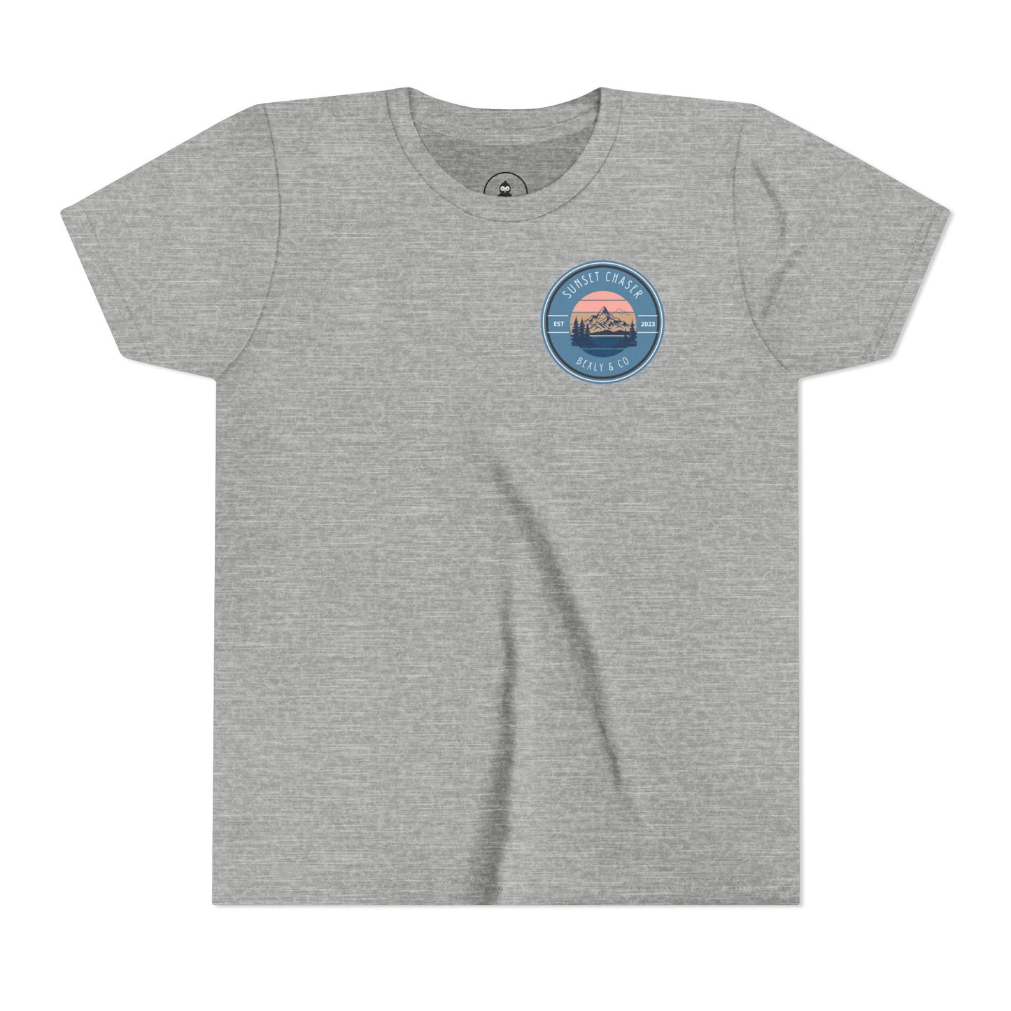 Sunset Chaser Tee, Youth Short Sleeve Shirt for Adventure Lovers, Perfect for Summer, Camping, Outdoor Play, Gifts for Kids