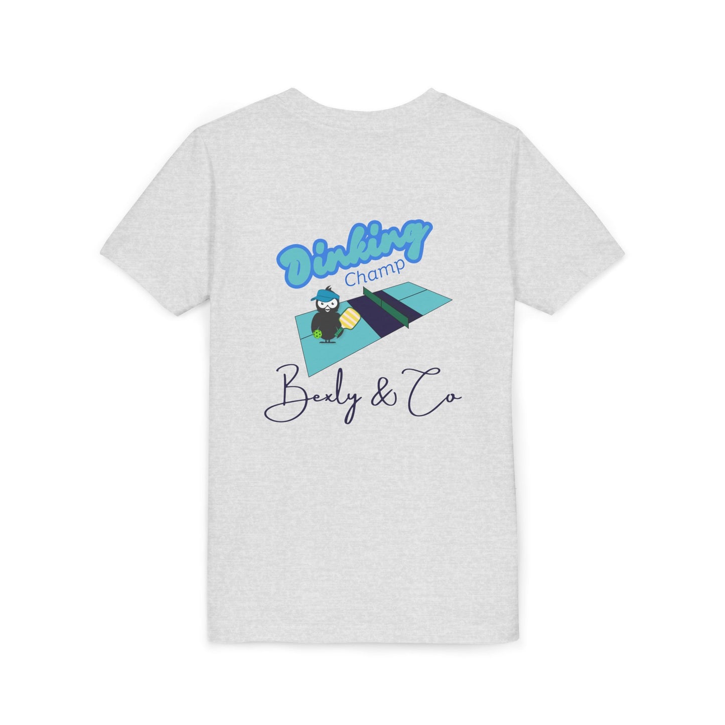 Youth Short Sleeve Tee - Dinking Champ Design for Young Athletes