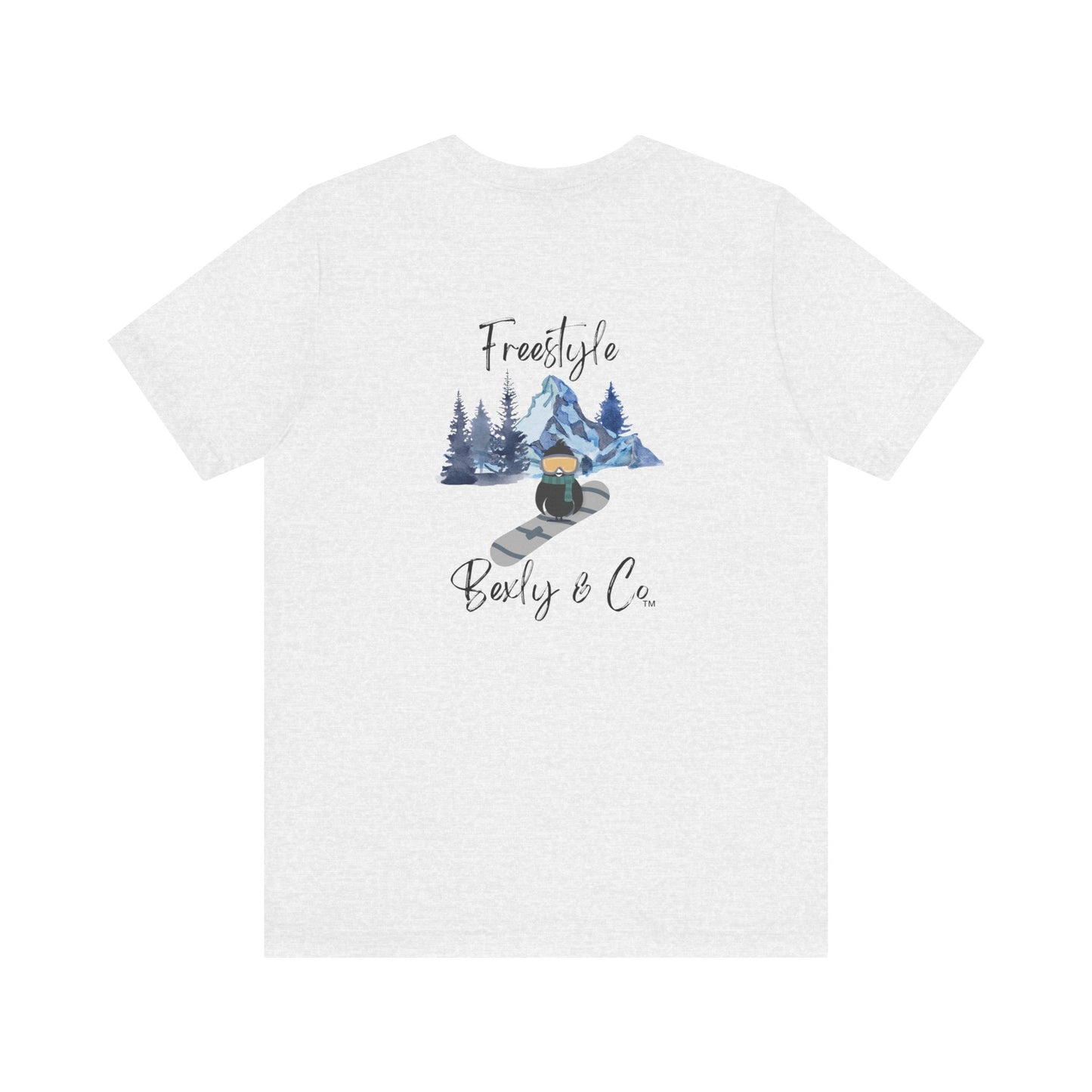 Freestyle Snowboarding Unisex Tee with Mountain Graphic