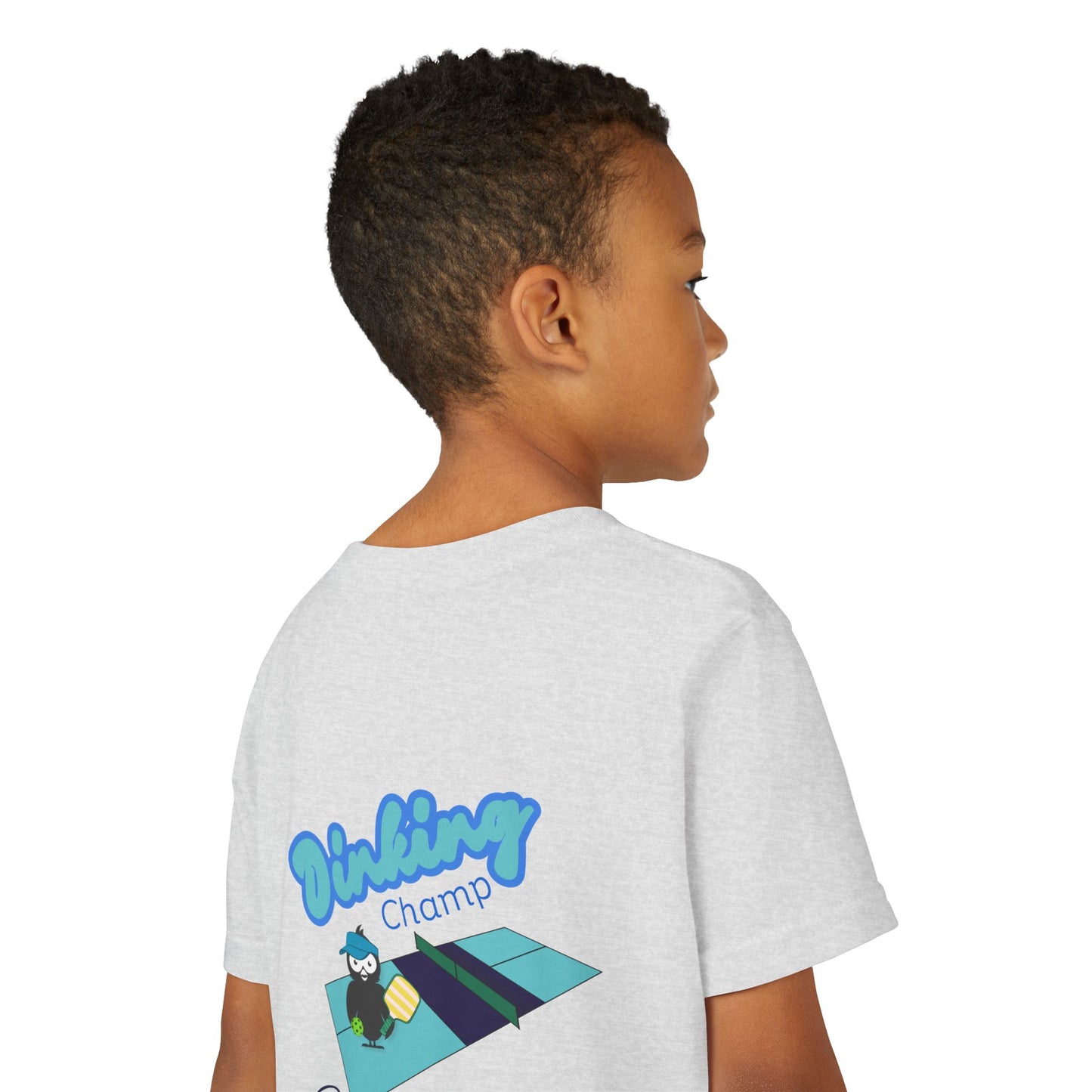 Youth Short Sleeve Tee - Dinking Champ Design for Young Athletes