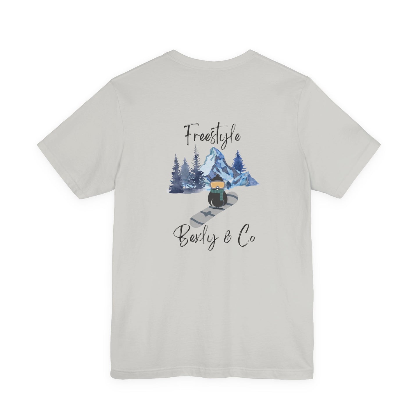 Freestyle Snowboarding Unisex Tee with Mountain Graphic