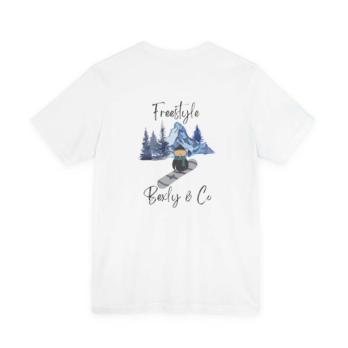 Freestyle Snowboarding Unisex Tee with Mountain Graphic