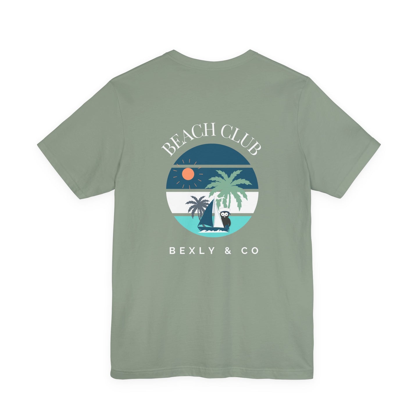 Beach Club Graphic Tee | Summer Vibe T-Shirt, Unisex Casual Wear, Perfect for Beach Days, Gift for Vacation Lovers, Palm Tree Design