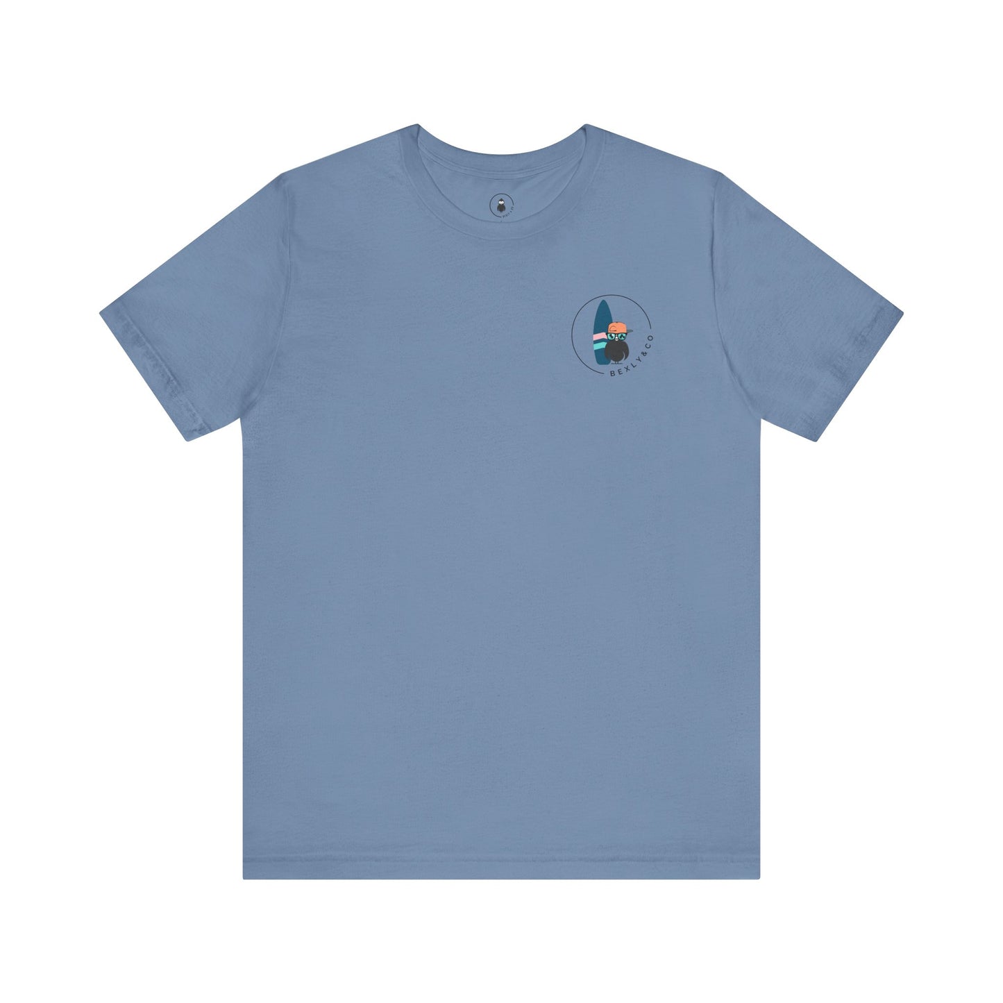 Unisex Stylish Tee- Surfer Blue Board