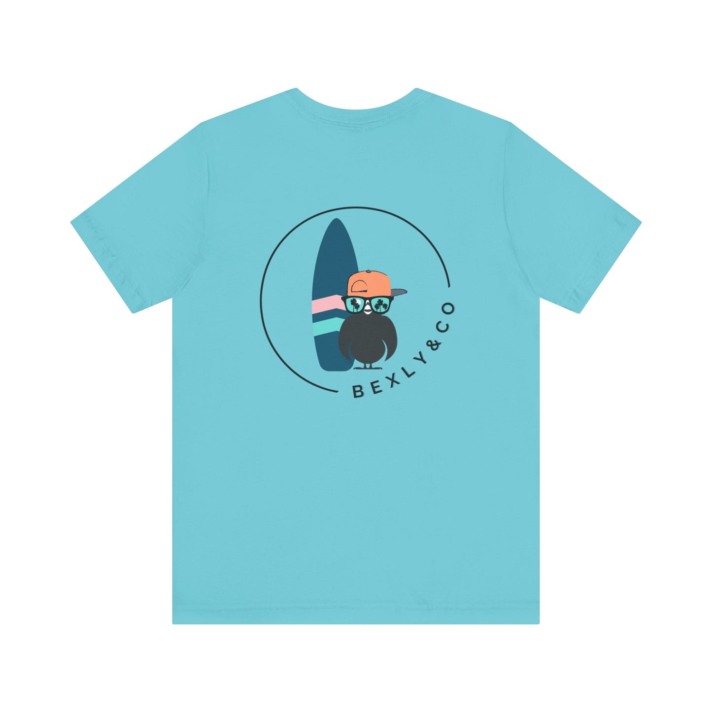 Unisex Stylish Tee- Surfer Blue Board
