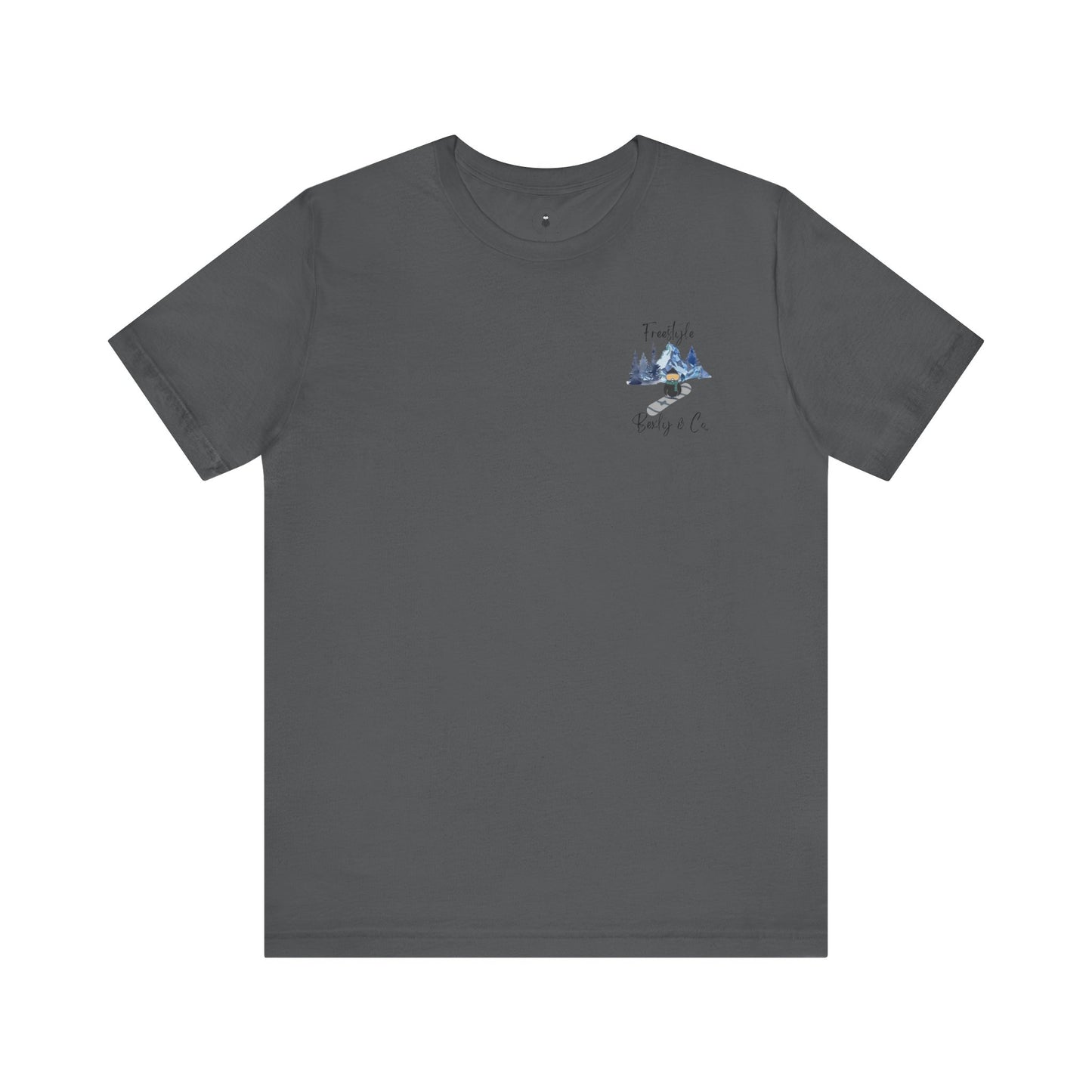 Freestyle Snowboarding Unisex Tee with Mountain Graphic