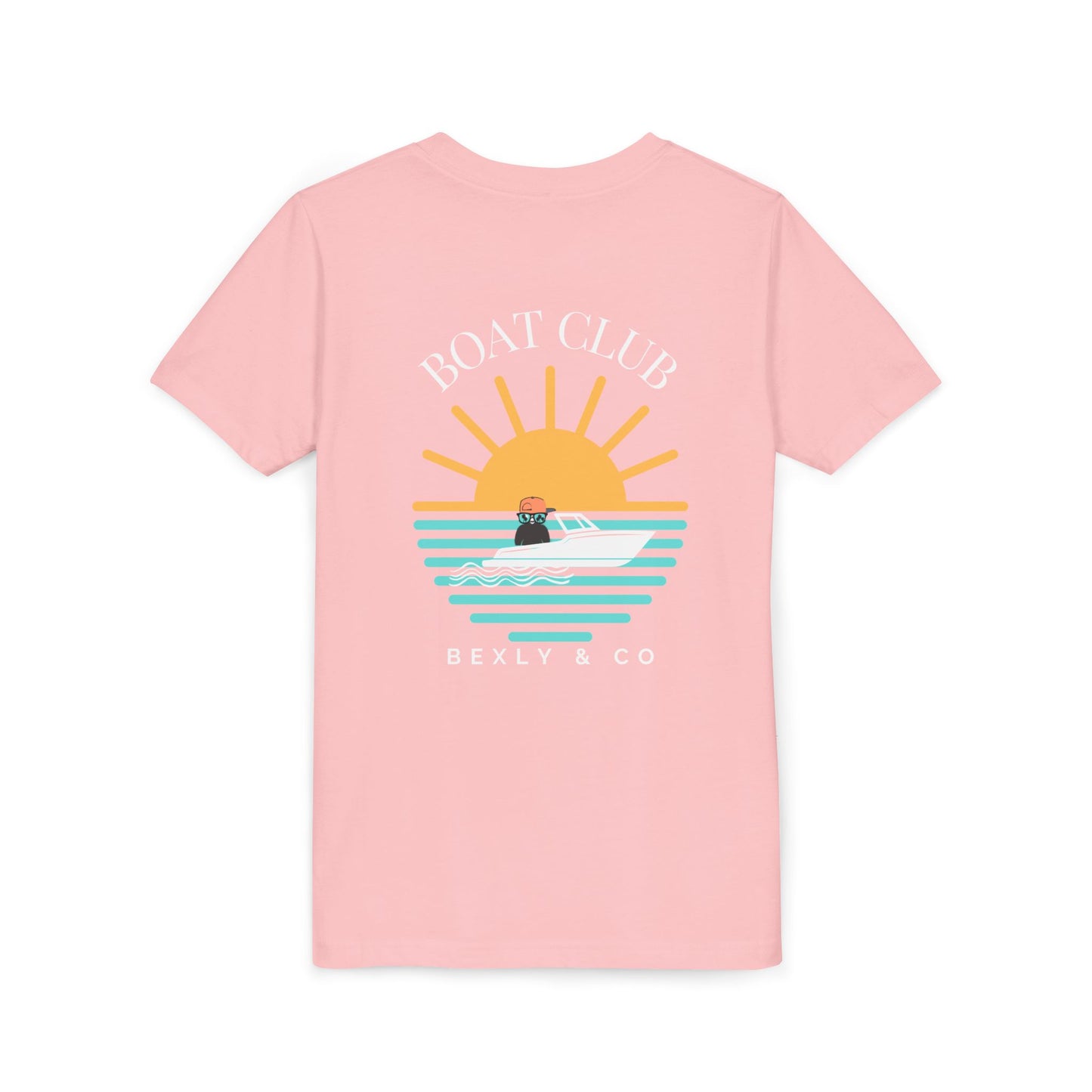 Youth Boat Club Short Sleeve Tee - Sunset Vibes T-Shirt for Young Adventurers